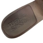 Salvatore Ferragamo  Wood Slide Sandals Brown Light Blue Logo size 8 Photo 6