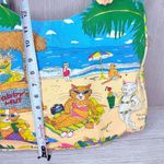 Cappelli cat on beach funny beach bag tote purse vacation cats in bikinis bag Green Photo 5