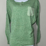 Zaket & Plover Womens Green Linen Blend Long Sleeve Top Size S Green Photo 0