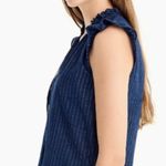 J.Crew New Sleeveless tie-neck top metallic Striped Photo 3