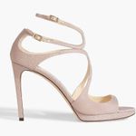 Jimmy Choo NEW  Lance 100 Glitter Heel Sandals in Ballet Pink Size 40 Photo 3