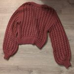 John + Jenn  Brown Oversized Cropped Knit Chunky Cardigan Size Medium Photo 4