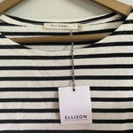 Ellison NWT  striped bell sleeve top Photo 3