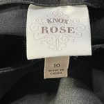 Knox Rose Wide Leg Jegging Elastic Waist Raw Hem Washed Out Black Size 10 Jean Photo 2
