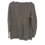 Crown & Ivy  large gray sweater long sleep wool blend Photo 0