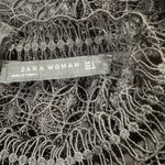 ZARA  Short Ruffle Sleeve sheer top lined bottom blouse Sz s EUC Goth grunge Photo 2