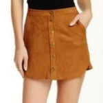 Jolt #123  camel vegan suede mini skirt Photo 0