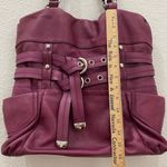 B Makowsky B. MAKOWSKY 100% Genuine Leather Magenta Purple Large Shoulder Bag Photo 6