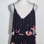 H&M Black and Pink Floral Maxi Dress Size Medium Maxi Boho Dress Photo 2