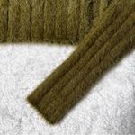 Urban Outfitters  Martini Fuzzy Eyelash Olive Green Cropped Sweater Photo 2