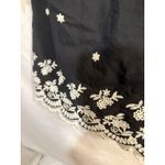 Cato  Established 1946 women's black embroidered cotton blouse Size‎ Large Photo 1