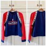 P.E Nation The Wembly Sweatshirt, (REVOLVE Collection) Navy & Red Cotton sz. S Blue Photo 1