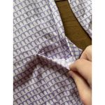 LuLaRoe Women Size Large Open Front Cardigan Pockets Purple White Teacher Spring Photo 5