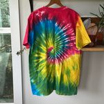 Vintage Oversized Tie Dye 100% Heavyweight Cotton Camp Tee Shirt Size Large Pink Photo 4