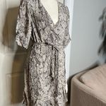 Reformation  Monica women’s snake print dress L Photo 11