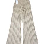 Worth Collective Pants Size XL Adele Ribbed Knit Taupe Black Cozy Pull On NWT Photo 7
