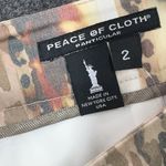 Peace of Cloth Cream Earth Tones Minimalist Mini Pencil Skirt Size 2 XS NWT Tan Photo 3