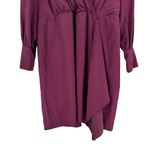 Julia Jordan  Long Sleeve Wrap Neck Short Dress in Cabernet size 16 NWT Photo 6