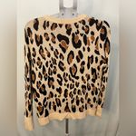 A New Day Tan/Black Leopard Print Sweater LARGE Photo 4
