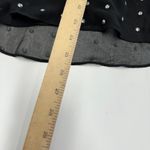 IRO  Top Womens Small Black Cadmos Wrap Effect Studded‎ Chiffon Peplum Blouse Photo 7