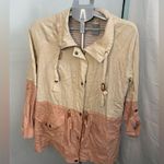 Blu Pepper Khaki and Pink Color Block Jacket Size large **missing pocket snaps** Photo 1