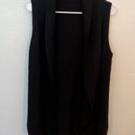 Sleeveless Open Vest Cardigan Sweater Black Size M Photo 1