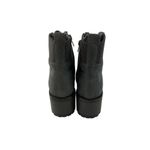 Market & Spruce * Boots Womens Size 6.5 Gray Combat Mid Calf Lace Up Zip Festival Photo 4