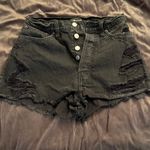 Abercrombie & Fitch Black Denim Shorts Photo 3