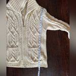 Aran Crafts 100% Merino Wool Bohemian Cottagecore Zip Front Cardigan Size XS Photo 10