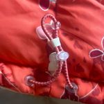 L.L.Bean Woman Red Floral Quilted Puffer Vest Reversible Fall/Winter Size Small Photo 3