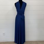 Lulus  Always Stunning Convertible Navy Blue Maxi Dress Size Small Photo 5