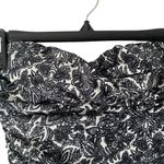 Allihop Anthropologie One Piece Swimsuit Black White Floral Skirted Size small Photo 2