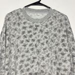 Aerie Grey Leopard Print Raw Hem Oversized Pullover Sweater Size S Photo 1