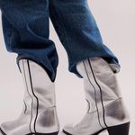 Free People  Borderline Silver Western Boots Photo 0