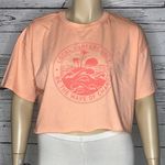 Flirtitude Active NWT Size XXL Coral Local Surfers Beach Wave Crop Top T-Shirt Photo 1