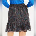 Loft Shimmer Paisley Tiered short Skirt size Large Photo 2