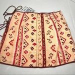 Free People  Womens CLEO Aztec Printed Side Slit Wrap Mini Skirt Sz XS NWT Sample Photo 4
