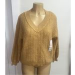 SO NWT  Cable Knit Yarn Sweater Sz M Tan Camel Photo 2