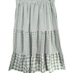 Princess Polly Noami Kate Midi Skirt 10 Green Gingham Tiered Cottage Cowgirl Photo 3