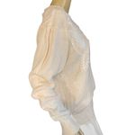 VINTAGE 1980'S CERVELLE CREAM & WHITE SILK BLEND BEADED SWEATER (L) Size L Photo 3