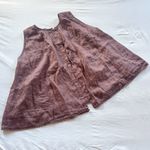 ZARA Women's  Boho Linen Blend Sleeveless Brown Top size M Photo 2
