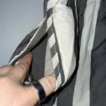 Everlane  Black White Organic Cotton Stripe High Rise Pull On Shorts Large Photo 2