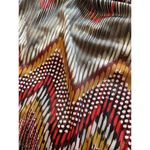 Tiana B Dress 20w Metallic Gold Chevron Colorful Boho Scoop Neckline Fall Color Photo 3