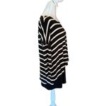 Joseph Ribkoff  Black and Beige Striped Layered 3/4 Sleeve Top Womens Size 8 Photo 3