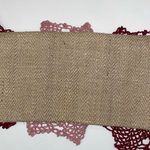 Adorable vintage jute leopard print lined envelope clutch with chunky button Tan Photo 4