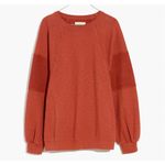 Madewell  MWL Pullover Sweatshirt Rust Red Slouchy Raglan Sleeve Top Size M Photo 2