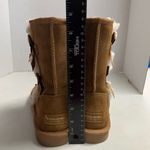 KOOLABURRA Women’s Suede Tan Bow Boots Faux Fur Lined Size 7 Photo 3