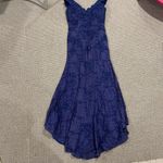 Prom Dress Women's Sz 10 Madeline Gardner New York Navy Sequin Beaded Long Gown Blue Photo 4