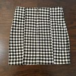 Free People black & white gingham Modern Femme mini skirt size 0 Photo 2