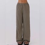 Peppermayo Bruno Wide Leg Pants in Brown Geometric - Size 2 Photo 1